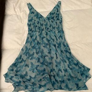 Butterfly teal whimsical dress